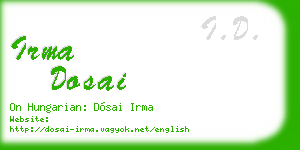 irma dosai business card