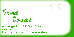 irma dosai business card